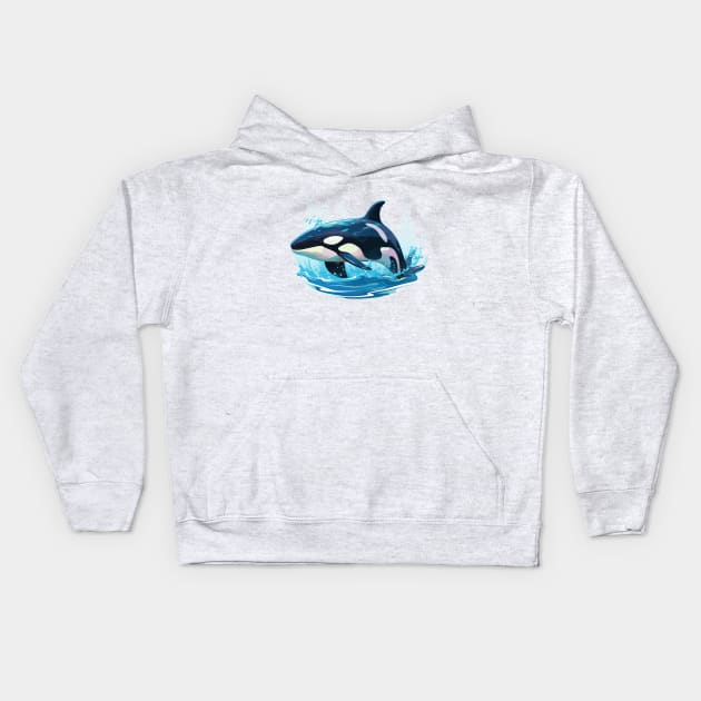 Orca Killerwhale Kids Hoodie by zooleisurelife